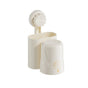 Wall-Mounted Toothbrush and Toothpaste Holder - Self-Draining Design, Easy Installation, Space-Saving, milky V1192-AZ-W-9124