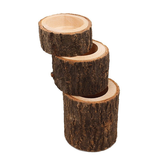3 Pcs Wooden Vase for Centerpieces Wedding Flower Table Centerpieces Woodland Party Decor Rustic Farmhouse V1192-AZ-W-9126