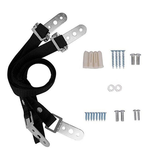 2 pack TV & Furniture Anti-Tip Safety Straps | Premium Parts | Mounting Hardware Included | Baby-Proof and V1192-AZ-W-9129