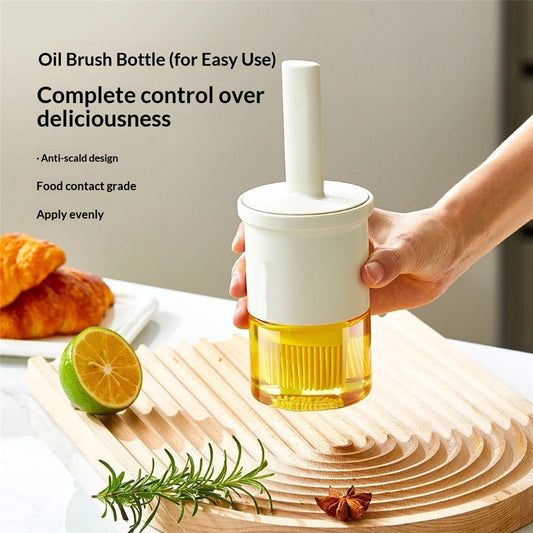 Basting Pot Set with Brush - Glass Grill Basting with Silicone Brushes for Cooking Meat Brush for Basting, V1192-AZ-W-9131