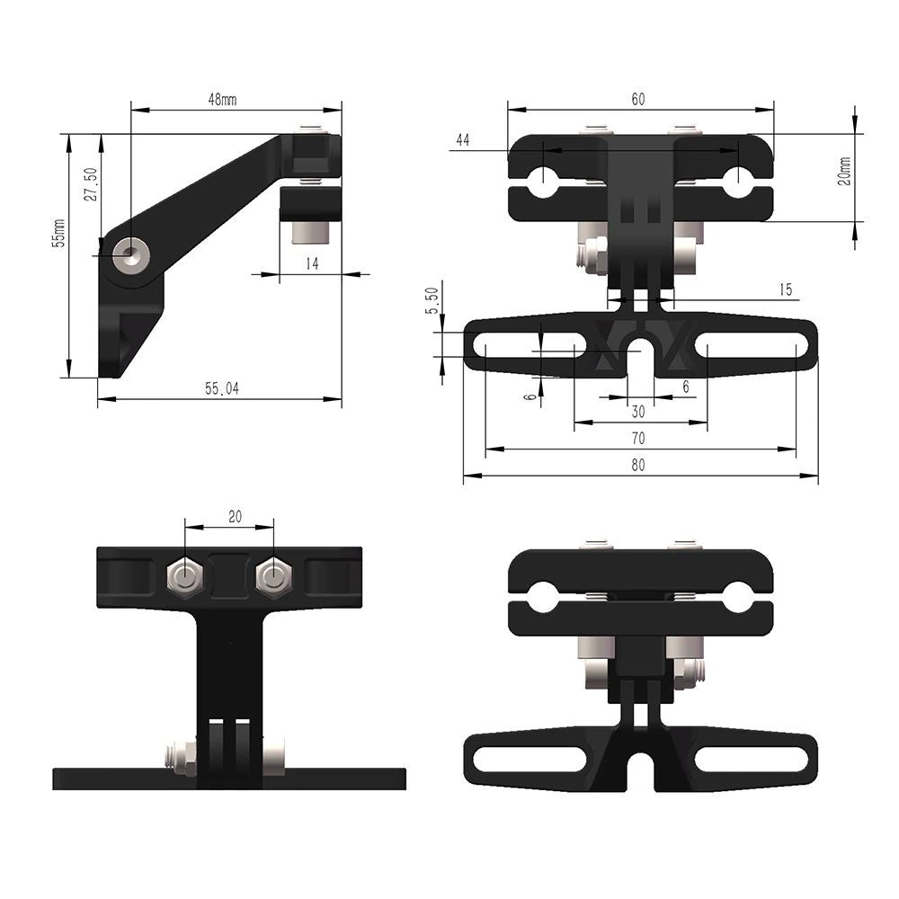 Electric Bike Tail Light Bracket, Rear Rack Light Mounting Bracket, Bike Tail Light Mount, Saddle Mount Rear V1192-AZ-W-9132