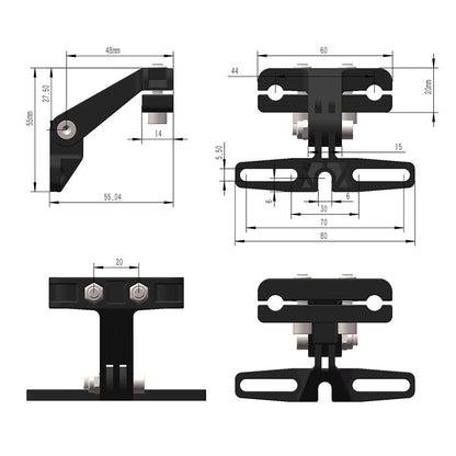 Electric Bike Tail Light Bracket, Rear Rack Light Mounting Bracket, Bike Tail Light Mount, Saddle Mount Rear V1192-AZ-W-9132