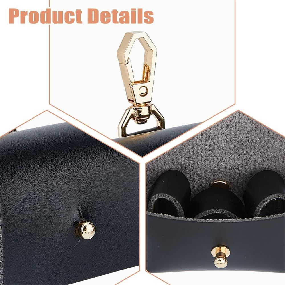 2 pack Black Dog Ring Bearer Pillow - Leather Wedding Ring Holder for Pet Collar - Engagement Proposal V1192-AZ-W-9141