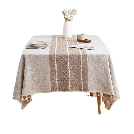 Table Cloth Rectangle Table Rustic Waterproof Tablecloth Cotton Linen Wrinkle Free Spring Tables Cover for V1192-AZ-W-9142