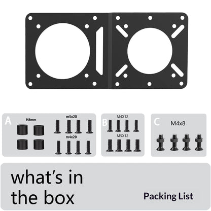 Mount Adapter Plate - Universal Extension Bracket, Fits Monitor Arms, Securely Mount Small Computers Behind V1192-AZ-W-9143