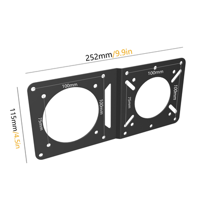 Mount Adapter Plate - Universal Extension Bracket, Fits Monitor Arms, Securely Mount Small Computers Behind V1192-AZ-W-9143