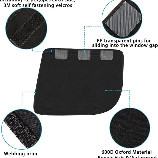A pair Dog Car Door Protector, Anti-Scratch Car Door Cover from Dog Scratching, Durable Pet Window Guard for V1192-AZ-W-9146
