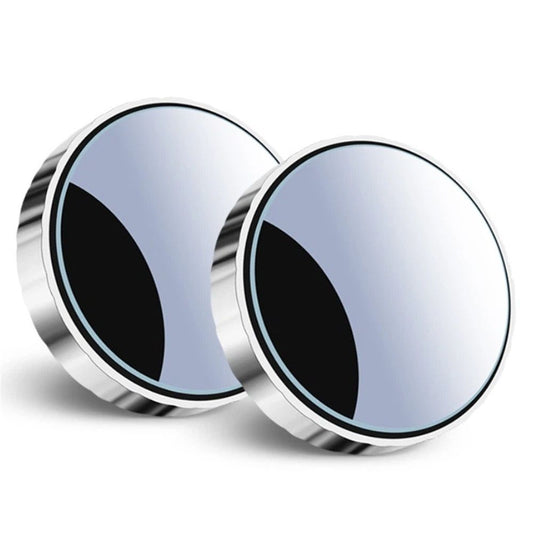 2 pairs Adjustable large Round Stick-on Convex Spot Mirror, big HD Glass Convex Rear View Mirror,Strong V1192-AZ-W-9149