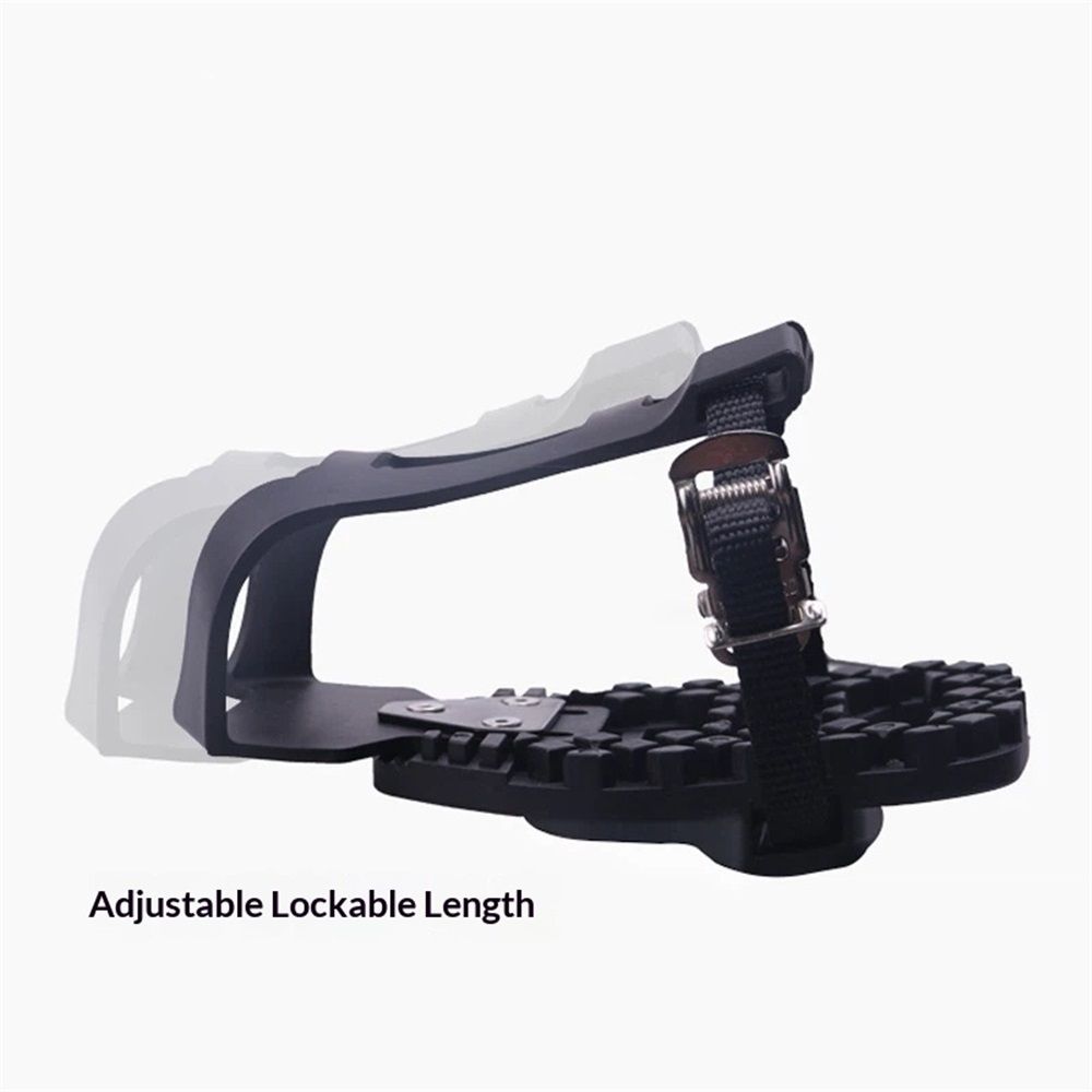 1 pairs Bike Bicycle Toe Clips Cage ONLY - Convert Pedals to Dual Function Pedals - Ride with Sneakers - black V1192-AZ-W-9151