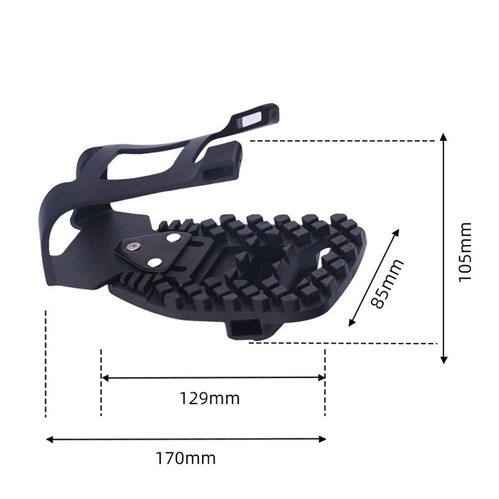 1 pairs Bike Bicycle Toe Clips Cage ONLY - Convert Pedals to Dual Function Pedals - Ride with Sneakers - black V1192-AZ-W-9151