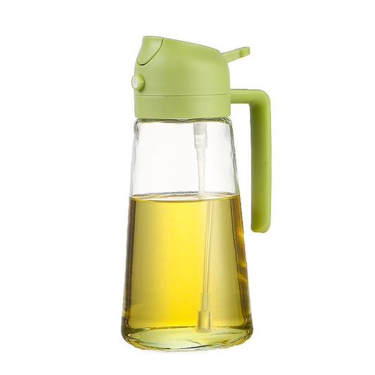 2 in 1 Glass Oil Sprayer & Dispenser, Premium Olive Oil Dispenser Bottle for Kitchen, Food-grade Oil Spray V1192-AZ-W-9155