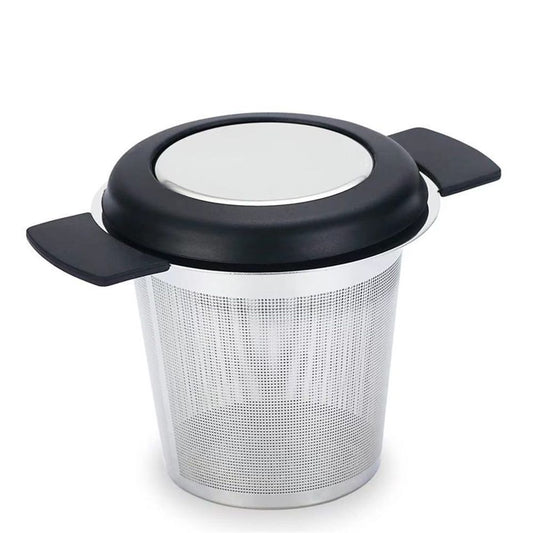 2 Pack Extra Fine Mesh Tea Strainers for Loose Tea Single Cup, 304 Stainless Steel and Food Grade Silicone V1192-AZ-W-9160