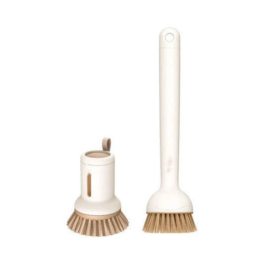 2 pack Dish Brush Set with Soap Dispensing Palm Brush Dish Scrub Brush with Soap Dispenser Palm Dish Brush V1192-AZ-W-9164