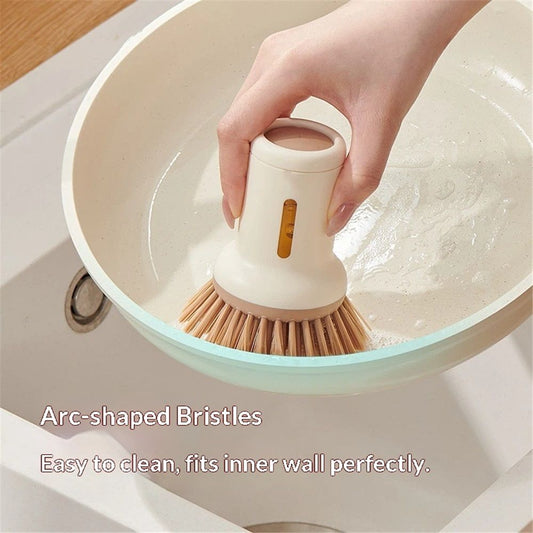 2 pack Dish Brush Set with Soap Dispensing Palm Brush Dish Scrub Brush with Soap Dispenser Palm Dish Brush V1192-AZ-W-9164