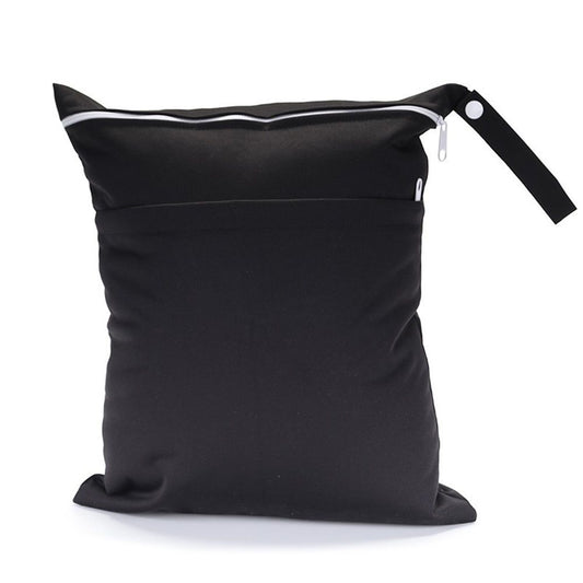 2pcs Superior Waterproof Wet Dry Bags,Reusable Two Zippered Pockets, baby cloth diaper wet V1192-AZ-W-9174