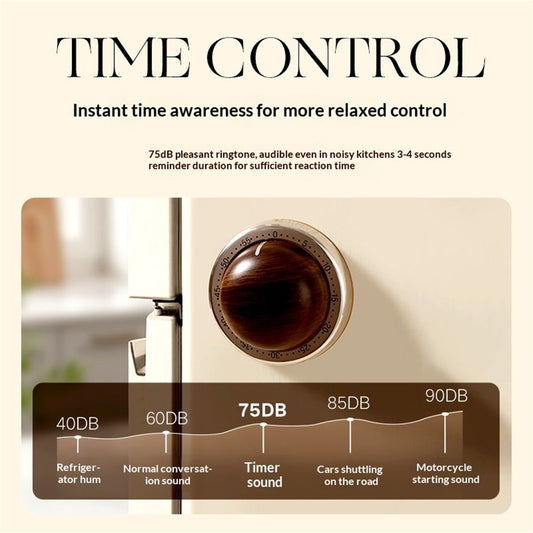 Kitchen Timer for Cooking, Chef Cooking Magnetic Timer - Loud Alarm, Mechanical Desk Manual Timers - Magnetic V1192-AZ-W-9184