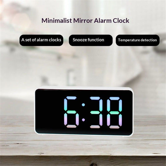 LED Digital Wall Clock, Big Digits,Modern Electric Small Silent Wall Clock for Living Room, Bedroom, V1192-AZ-W-9188