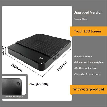 Coffee Scale 3kg/0.1g High Precision Pour Over Drip Espresso Scale with Back-Lit LCD Display for Pour Over V1192-AZ-W-9194
