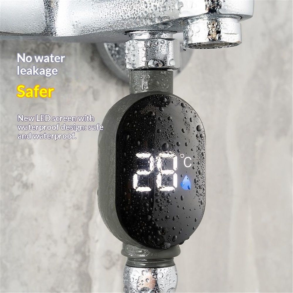 2 pack Instant Read Digital Bath Thermometer, Water-Powered Smart Shower Water Thermometer,Bath Essentials V1192-AZ-W-9201