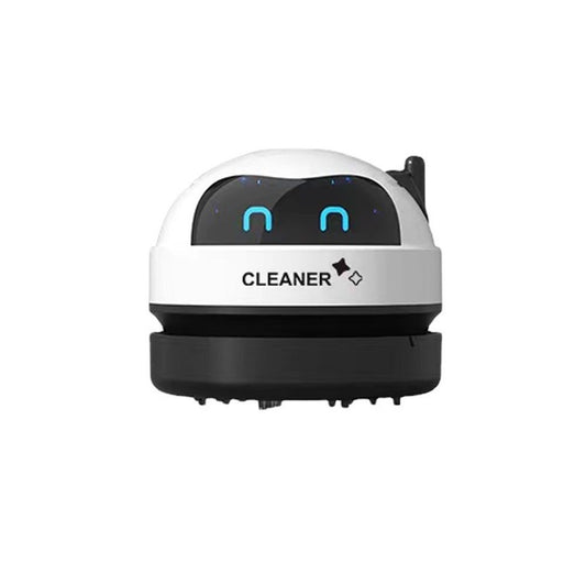 Desktop Vacuum Cleaner Mini,Cordless & Portable,Dust & Crumb Sweeper,Cute Cartoon Robot,USB,Easy to Remove V1192-AZ-W-9203