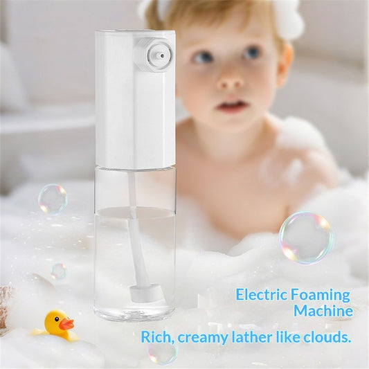 Electric Foaming Shampoo Dispenser Foam Sprayer Shampoo Foamer for Woman Men Baby Kid Dog Cat -White V1192-AZ-W-9209