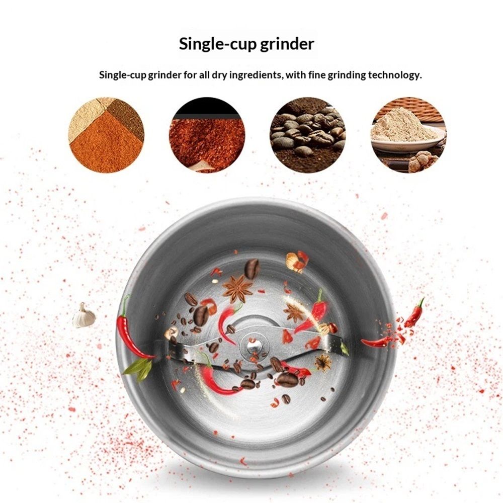Electric Coffee Grinder and Spice Grinder with 1 Stainless Steel Blades Removable Bowls Juicer wall breaking V1192-AZ-W-9211
