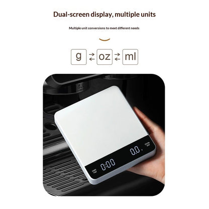 Mini Coffee Scale with Timer,Rechargeable Espresso Scale,3kg/0.1g Precision Scale for Espresso&Pour-Over V1192-AZ-W-9212