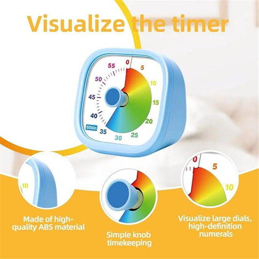 Visual Timer for Kids, 60 Minutes Countdown Timer for Classroom, Kitchen, Home, Office, Study, Pomodoro V1192-AZ-W-9215