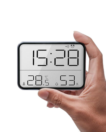 Smart Digital Alarm Clock, w/Magnetic Attraction, Indoor Temperature Humidity, HD Screen Hour Date, Battery V1192-AZ-W-9216