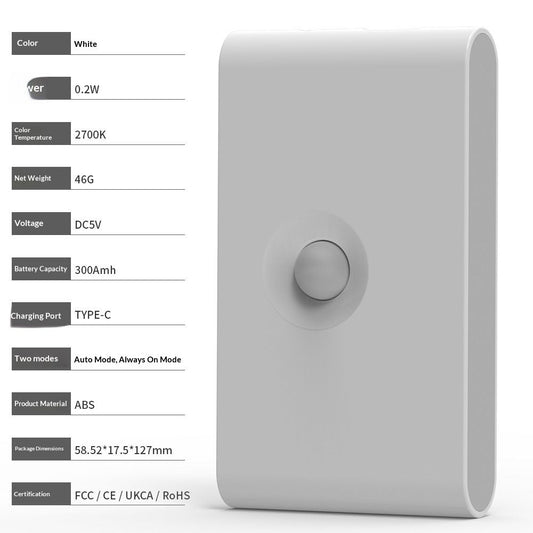 Rechargeable Stair Night Lights Indoor with Motion Sensors, Small Battery Powered Stairway Lights for V1192-AZ-W-9217