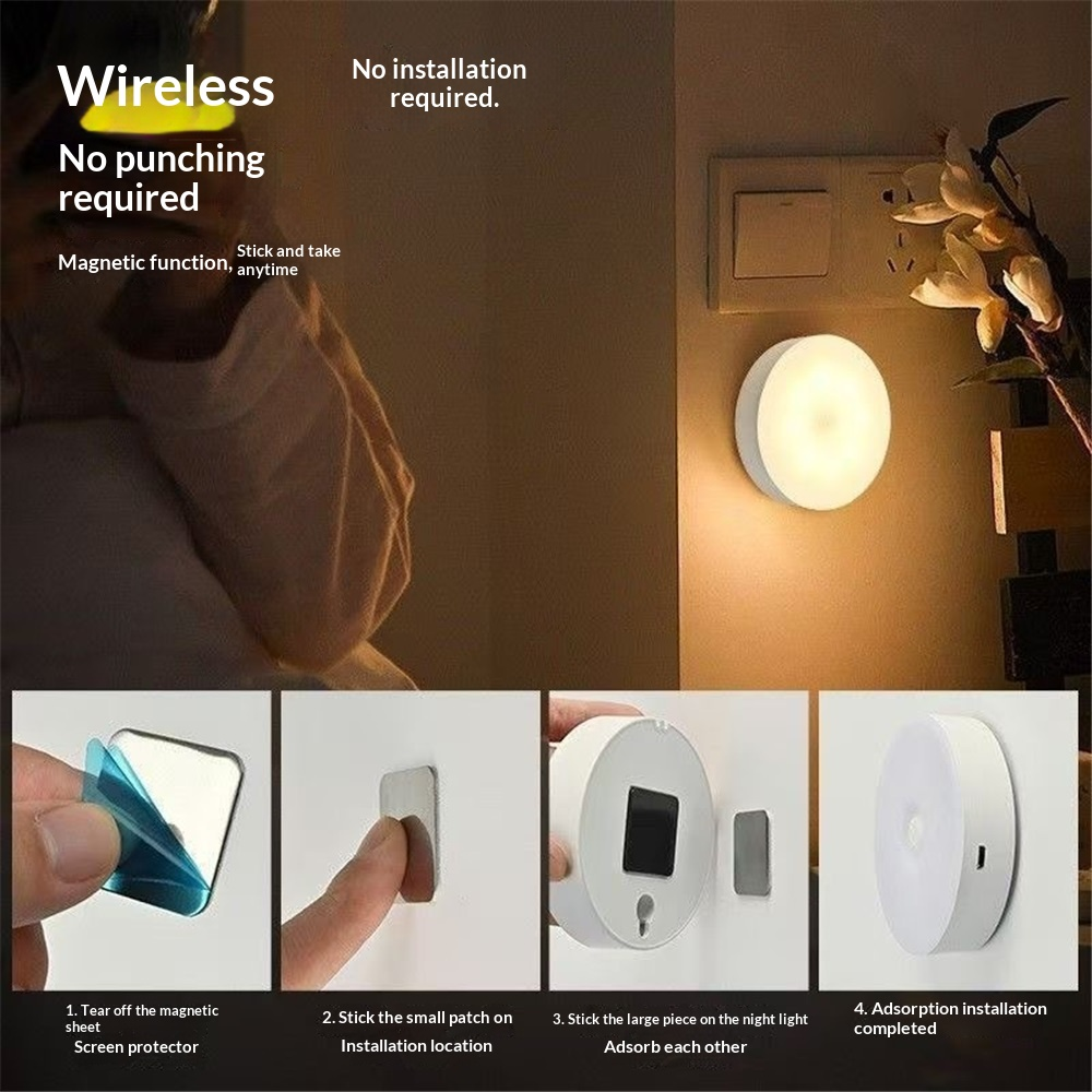 Motion Sensor Light Indoor, LED Night Light Closet Lights, Under Cabinet Battery Powered Ceiling Lights, AA V1192-AZ-W-9220