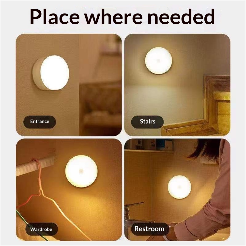 Motion Sensor Light Indoor, LED Night Light Closet Lights, Under Cabinet Battery Powered Ceiling Lights, AA V1192-AZ-W-9220
