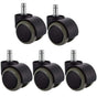 5-Piece 2-Inch Office Chair Replacement Rubber Wheels - Universal Heavy-Duty Casters V1192-D12