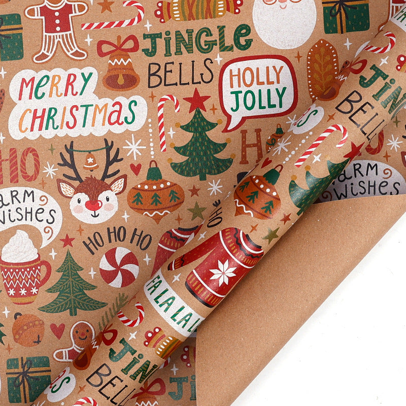 Christmas Gift Wrapping Paper - 6-Pack "Fireplace Sweet Dreams" Series (50x70cm) V1192-D47