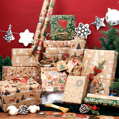 Christmas Gift Wrapping Paper - 6-Pack "Fireplace Sweet Dreams" Series (50x70cm) V1192-D47
