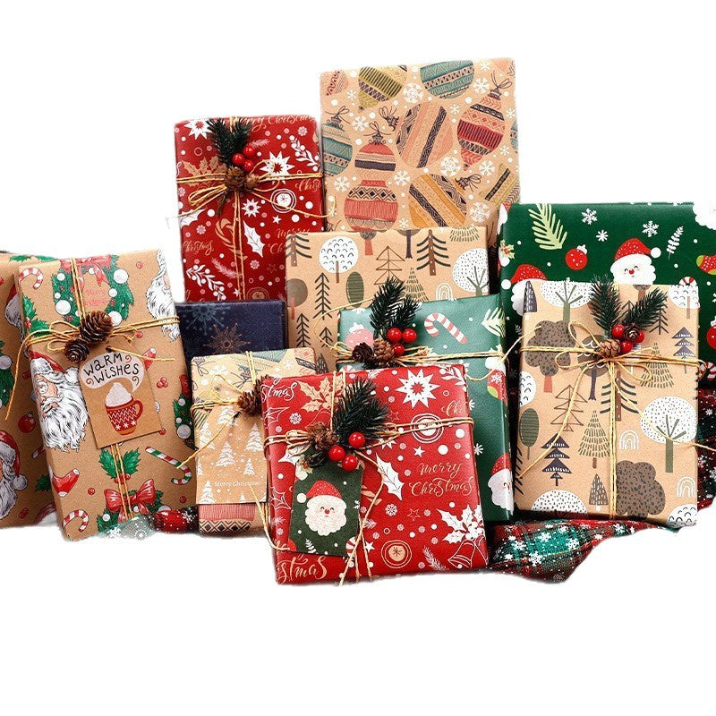 Christmas Gift Wrapping Paper - 6-Pack "Fireplace Sweet Dreams" Series (50x70cm) V1192-D47