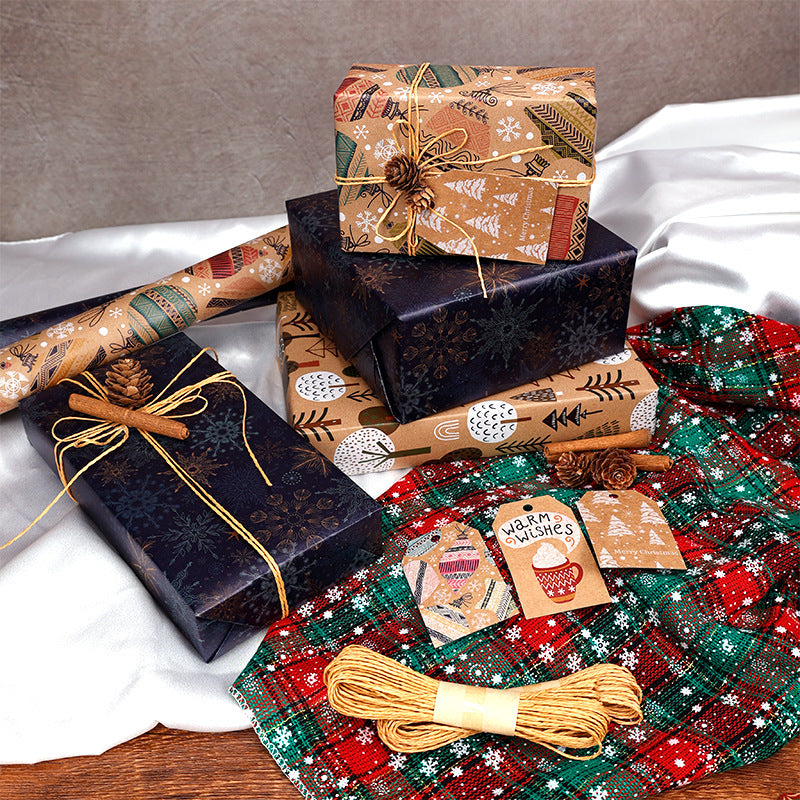 Christmas Gift Wrapping Paper - 6-Pack "Fireplace Sweet Dreams" Series (50x70cm) V1192-D47