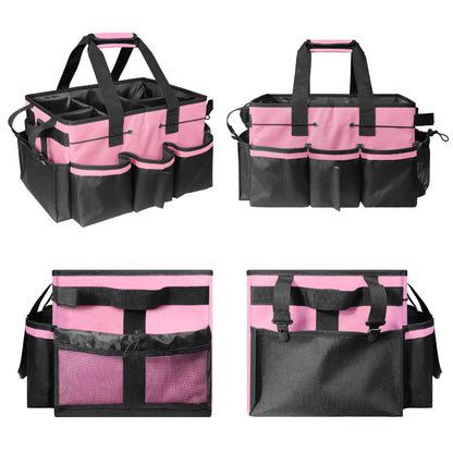 Gray Cleaning Kit - Multi-Purpose Cleaning Supplies Organizer Bag V1192-D57