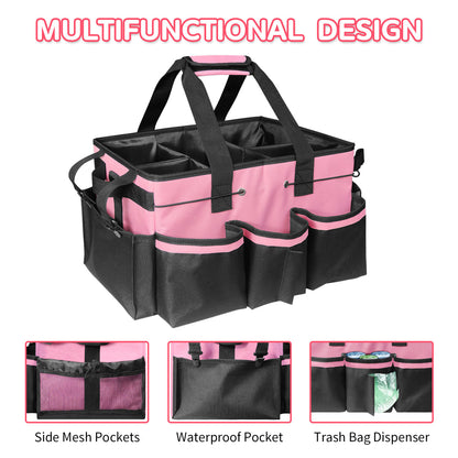 Gray Cleaning Kit - Multi-Purpose Cleaning Supplies Organizer Bag V1192-D57