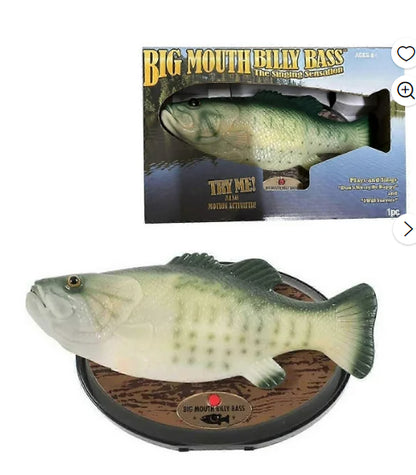 Singing Fish Decoration - Green with Square Base V1192-D58