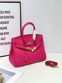 2025- Euro-american Elegant Crocodile Leather Handbag Bag - Birkin 35,deep Pink,palladium Hardware V1192-D72