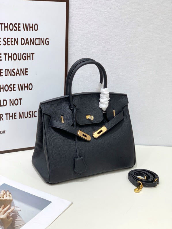 2025- Euro-american Elegant Crocodile Leather Handbag Bag - Birkin 35,black ,palladium Hardware V1192-D85