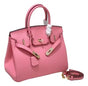 2025 - Euro-american Elegant Lychee Leather Shoulder Bag- Birkin 25- Rosa Sakura V1192-D86
