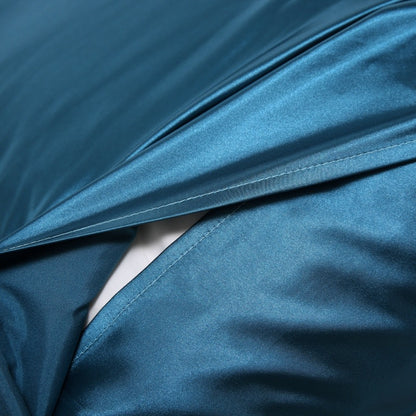 A pair of solid-color silk-like pillowcase pillowcase and envelope pillow (coffee color) V1192-DRO-0003