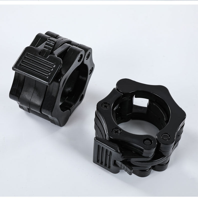 A pair of Olympic bar lock heads, plastic lock for barbell plates, 50MM (black) V1192-DRO-0006