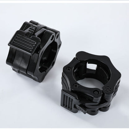 A pair of Olympic bar lock heads, plastic lock for barbell plates, 50MM (black) V1192-DRO-0006