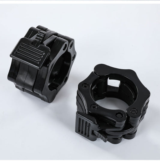 A pair of Olympic bar lock heads, plastic lock for barbell plates, 50MM (black) V1192-DRO-0006