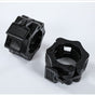 A pair of Olympic bar lock heads, plastic lock for barbell plates, 50MM (black) V1192-DRO-0006