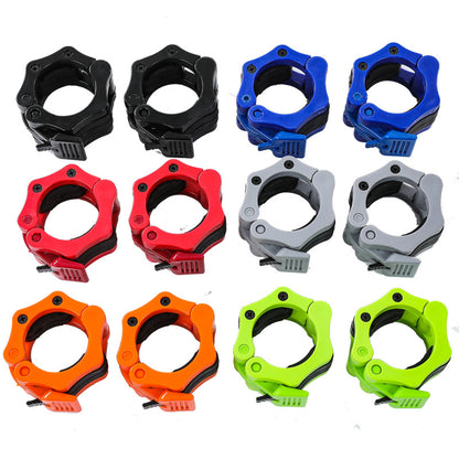A pair of Olympic bar lock heads, plastic lock for barbell plates, 50MM (black) V1192-DRO-0006