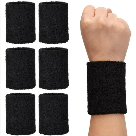 6pcs sports wrist guards, sweat-absorbing towel wrist guards, basketball fitness wrist guards, anti-sprain V1192-DRO-0008